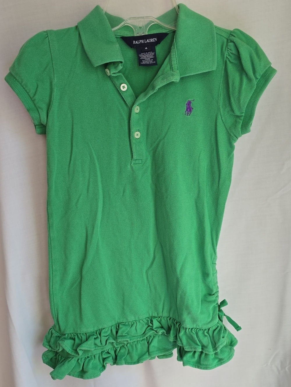 Ralph Lauren Green Polo Dress with Purple Pony
